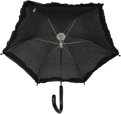 Mardi Gras Spot Black Umbrella with Ruffle 14.5" (Each) in Saudi Arabia