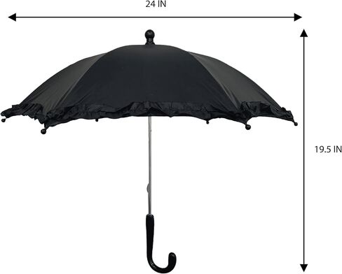 Mardi Gras Spot Black Umbrella with Ruffle 14.5" (Each) in Saudi Arabia