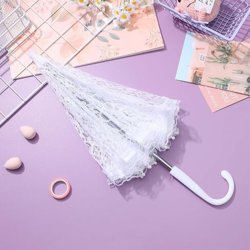 Toyvian Wedding Umbrellas Parasol Lace Parasol Umbrella- Vintage Wedding Bridal for Photo Props Decoration Lace Retro in Saudi Arabia