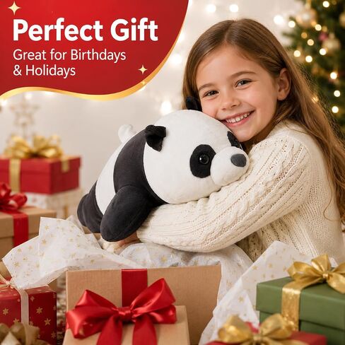 24" Cute Giant Panda Bear Plush Soft Body Pillow Pet,Large Panda Stuffed Animals Toy Doll Gift for Kids, Girls and Boy, Christmas, Birthdays in Saudi Arabia
