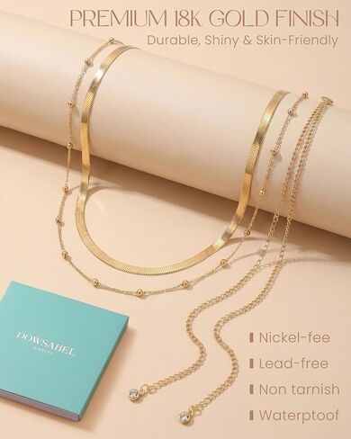 18K Gold Plated Waist Chain, Belly Chain for Women Layered with Waist Beads & Snake Chain Summer Jewelry Waterproof Non Tarnish Body Chain Gold Jewelry Belt Festival Outfits for Women Clothes Accessories in Saudi Arabia
