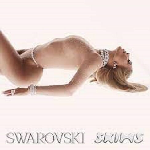Swarovski Crystal Body Chain, X SKIMS 5678065 Exotic Body Jewlery, Swarovski x SKIMS Octagon cut, Box chain, X-shape, White, Rhodium plated in Kuwait