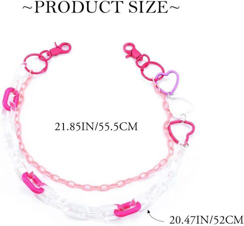 Pink Hip Hop Pants Chains Layered Jean Chains Heart Pants Belt Chain Rave Body Jewelry Accessories for Women in Saudi Arabia