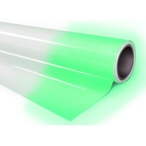 VViViD Green Glow in The Dark Vinyl Wrap Luminous Adhesive Film 12 Inches X 24 Inches Air Release DIY Decal Sheet