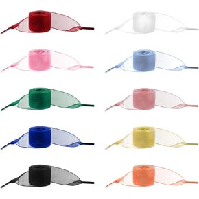 10 Pairs Shoe Laces Soft Silk Satin Shoelaces Snow Yarn Fashion Ribbon Shoestrings Flat Wide Colorful Shoe Ties for Women Girls Lady Sneaker(10 Colors)