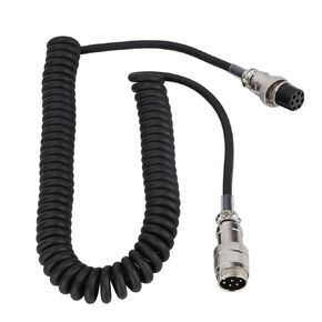 8 Pin Microphone Extension Cable 8 Pin Microphone Connector Abs Black Handy 8 Pin Coiled Extension Microphone Cord Male Female Cable