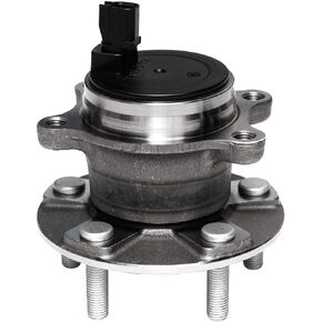 Rear Wheel Hub and Bearing Assembly Compatible With 2012 13 14 15 16 17 2018 Ford Focus (Without Automated Parking System) AUQDD 512466 [5 Lug W/ABS]