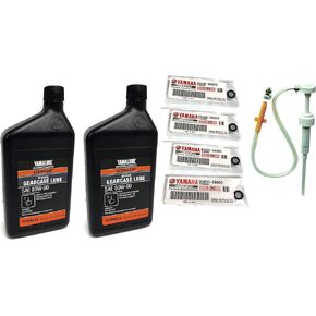Yamaha Yamalube OEM Twin Outboard Gear Lube Kit w/ Pump, Acc-GEARL-UB-QT Lower Unit Oil, 90430-08003-00 Gaskets 2 Stroke 4 Stroke F15 F20 F25 F40 F50 F60 F70 F75 F90 F115 F150 F175 F200 F225 F250