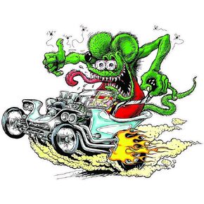 Rat Fink T-Bucket - Sticker Graphic - Auto Wall Laptop Cell Truck Sticker - Easy Stick Sticker Graphic
