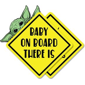 | ملصقات Baby On Board (قطعتان) - لافتات لاصقة قوية مقاومة للماء للأشعة فوق البنفسجية للأطفال على متن السيارات. حجم 6 "× 6". ملصق مضحك مثالي للطفل على متن الطائرة للسيارات والشاحنات وما إلى ذلك. in Kuwait