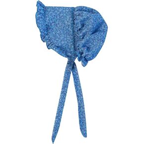 Deluxe Bonnet, Girls 8-14 Years, Blue Floral Calico