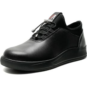 Men Work Shoes, Non Slip Food Service Shoes, Oil Resistant and Waterproof with Steel-Toe Shoes, Kitchen Shoes for Men, Non Slip Safety Shoes