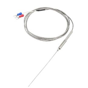 Uxcell K نوع مسبار استشعار درجة الحرارة الحرارية 4x300mm (0 إلى 800C) 5ft متحكم في درجة الحرارة