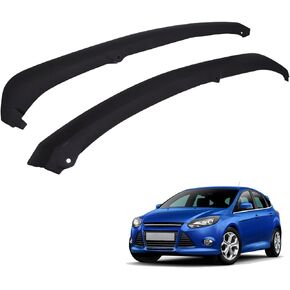 2-Pack Front Bumper Lower Trim Panel Black Plastic Left Right Replacement for 2012-2014 Focus