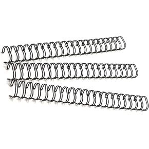 Akiles Double Loop Wire Binding Spines 3/16-inch (5mm), 32 Loops 3:1 Pitch (Pk of 100) Black