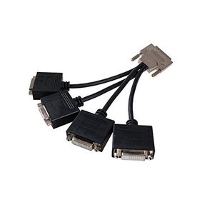 VHDCI Breakout Cable&Adapter-VHDCI(SCSI 68Pin) M to 4-Port DVI-D(24+1) F Splitter Breakout Cable for NVIDIA and VisionTek Graphics Cards