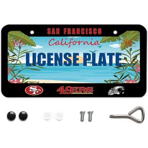 Dodgers Design License Plate Frame Los Angeles Baseball Team Decorative Stainless Steel Car License Plate Cover for Men Women Boys Girls Fans 12 X 6 Inch