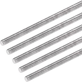 uxcell 5Pcs M3 x 180mm Fully Threaded Rod 304 Stainless Steel Right Hand Threads