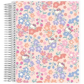 Erin Condren 7" X 9" Spiral Bound College Ruled Notebook - Hello Kitty Meadows, 160 Lined Page Note Taking & Writing Notebook, 80Lb Thick Mohawk Paper, Stickers Included