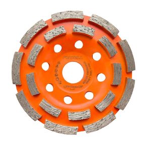 FEWELL 4 1/2" Concrete Grinding Wheel, Double Row Diamond Cup Wheel with 7/8" Arbor for Polishing and Grinding Concrete Surface Brick Stone Marble Cement Granite