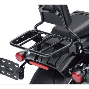 XKMT- Black Sport Luggage Rack Compatible With 2018-2020 Harley Holdfast Sissy Bar Fat Boy Breakout