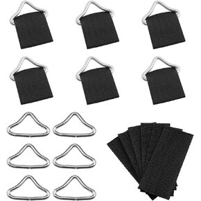 zutisay Trampoline Spring Buckle Trampoline Triangle Buckle Triangle Rings Buckle V-Rings Suitable for backpacks, tents, wallets (inner diameter 40mm) -12pcs