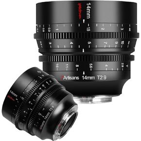 7artisans 14mm T2.9 Cine Lens for Sony E Mount, Full Frame Prime Mirrorless Cameras Lens,114° Wide Angle, 270° Focusing Stroke, for Sony A7,A7R, A7S,A7II,A7RII,A7S II,A9,A7RlII,A7lII,A7RIV,A9 II