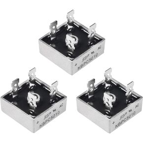 3pcs KBPC5010 Bridge Rectifier Diode Single Phase Full Wave 50A 1000V 4-Pin Electronic Silicon Diodes Through Hole AC to DC Full Bridge Voltage Rectifier (50A 1000V KBPC 5010)