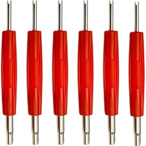 VOTNMIC 6Pcs Valve Core Removal Tool Set，HVAC Valve Core Remover R134 R12 A/C HVAC Air Conditioner Schrader Valve Stem Core Remover Tool Air Conditioning Line Repair Tools for HVAC R22 R32 R410A