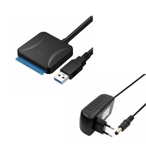 SATA to USB 3.0 Adapter External Hard Drive Cable 2.5 "3.5" SSD/HDD HDD Reader and a Power Supply (2)