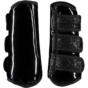 HORZE Protection Boots with Glitter - Black - Horse