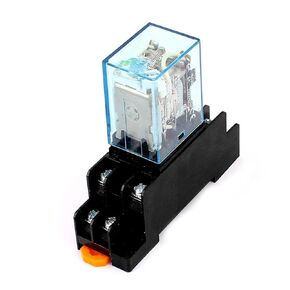 Uxcell MY2N-J 110VAC Coil DPDT Electromagnetic Power Relay with Socket Base, 8 Pin