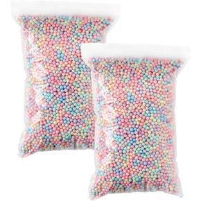 PRETYZOOM 2 Packages Foam Beads Polystyrene Balls Beads Mini Foam Balls Making Foam Beads for DIY Craft Box Filler Wedding Supplies Random Color