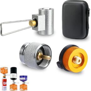 SAN LIKE 3PCS Camping Stove Gas Adapter Propane Isobutane Butane Refill Gas Adapters Set Propane to Butane Adapter Outdoor Camp Fuel Canister Adapter Conversion