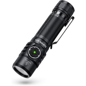sofirn SC29 Led Flashlight Rechargeable 3000 Lumen, Small Powerful Flashlight with USB C Handle Pocket Flashlight, Long Battery Life, IP68 Waterproof for Emergencies, Dog Walking