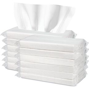 Car Tissue Refill, 12 Packs 50 Sheets per Pack Disposable Facial Tissue, Napkin, Travel Size Pack for Car Visor Holder Tissue Cylinder Holder or Purse, 12 Packs, 600 Sheets In Total