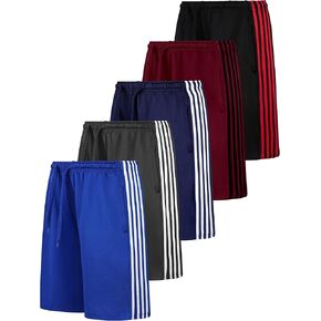 مجموعة من 5 شورتات رياضية للأولاد من ريسينتا، شورت رياضي نشط سريع الجفاف لأداء رياضي وجري وكرة السلة مع جيوب in Kuwait