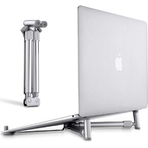 Portable Laptop Stand, Adjustable Laptop Stand for MacBook Pro, Aluminum Desk Foldable Compact Universal Computer Cooling Stand for 12 13 15 17 inch