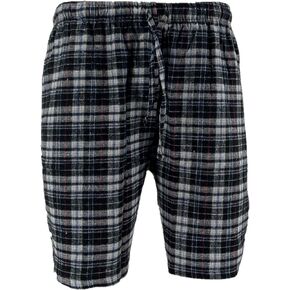Men's Flannel Pajama Shorts - Super Soft Cotton Plaid Shorts with Pockets and Drawstrings - Sleep and Lounge