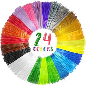 20 Colors 3D Pen PLA Filament Refills, 1.75mm Premium Printing Filament for 3D Printer/ 3D Pen, Each Color 16 Feet, Total 320 feet, with 2 Finger Caps by Vomika (20)