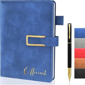 Wedding Officiant Book with Pen, 200 Pages A5 Lined Leather Wedding Journal Notebook, Pastor Ministers Sermon Officiant Gifts for Wedding Day Ceremony Proposal- Black in Kuwait