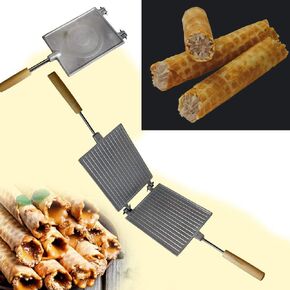 Mold Maker Sweet Waffles Baking Russian Cookies Rectangular Form Aluminium Alloy Bakeware + Color Book With Russian Recipes
