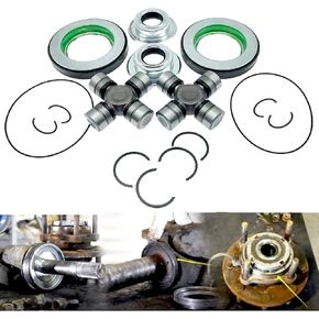 LAWETA 2014835 Upgraded Front Axle Seal & Greaseable U Joint Kit Compatible with Ford F250 F-250 F350 F-350 Super Duty 2005-2015 Replaces 2017426 54983 25-332X SPL55-3X Single And Dual Rear Wheel