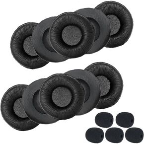 Replacement Earpads Cushions for Plantronics Headset 50mm Ear Cushions Compatible with Plantronics Blackwire C320 3210 3220 3320 HW251N HW261N HW510 HW520 Jabra Biz 2300 Pro 920 GN 2000 (10 Pack)