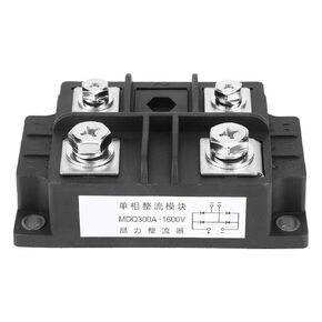 300 amp Bridge Rectifier, High Power Bridge Rectifier Single Phase Diode 4 Terminal Bridge Rectifier 1600V Good Heat Dissipation and Low Voltage Drop