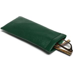Calabria Soft Squeeze Spring Top Eyeglass Case Snakeskin PU Leather Men Women Glasses Pouch Snap Closure Sunglass Bag Sleeve