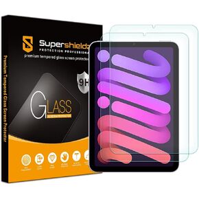 Supershieldz (2 Pack) Designed for iPad Mini 6 8.3-Inch (2021, 6th Generation) Tempered Glass Screen Protector, Anti Scratch, Bubble Free