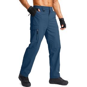 G Gradual Men's Hiking Cargo Pants Water Resistant Quick Dry Lightweight Outdoor Tactical Pants for Men with Multi Pocket (Lyons Blue, M)