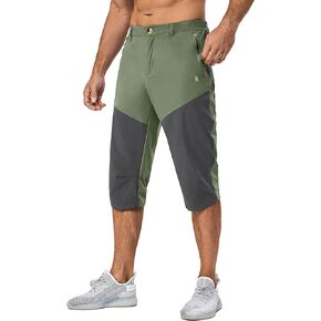 Little Donkey Andy Mens Hiking Pants Quick Dry 3/4 Pants Capri Shorts Lightweight for Travel Casual