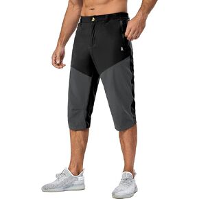 Little Donkey Andy Mens Hiking Pants Quick Dry 3/4 Pants Capri Shorts Lightweight for Travel Casual
